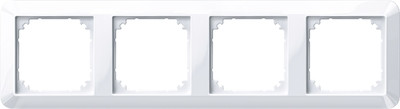 Merten Abdeckrahmen 4-fach  Serie 1-M aktivweiß 389425 von Merten