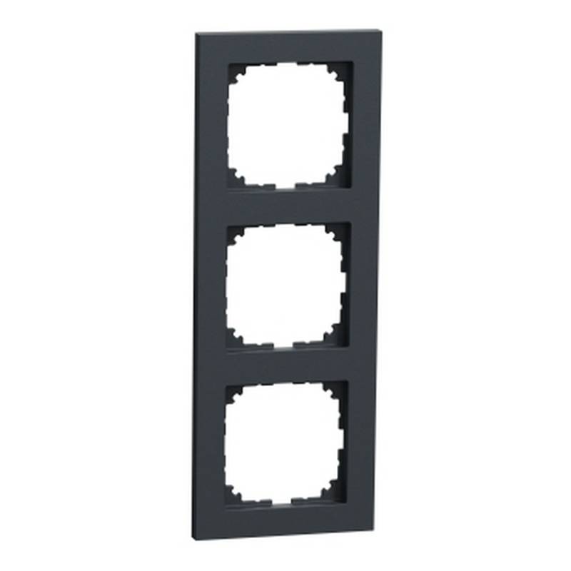 Merten Abdeckrahmen 'M-Pure' 3-fach anthrazit matt 9 x 25,5 cm von Merten