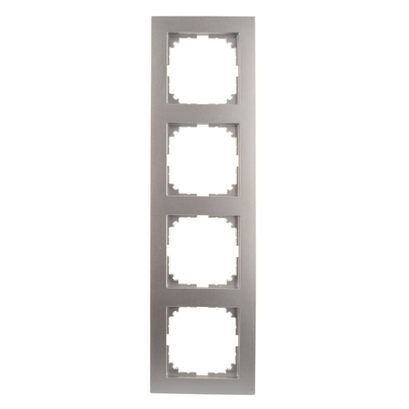 Merten Abdeckrahmen 4fach Serie M-Pure, aluminium, MEG4040-3660 von Merten