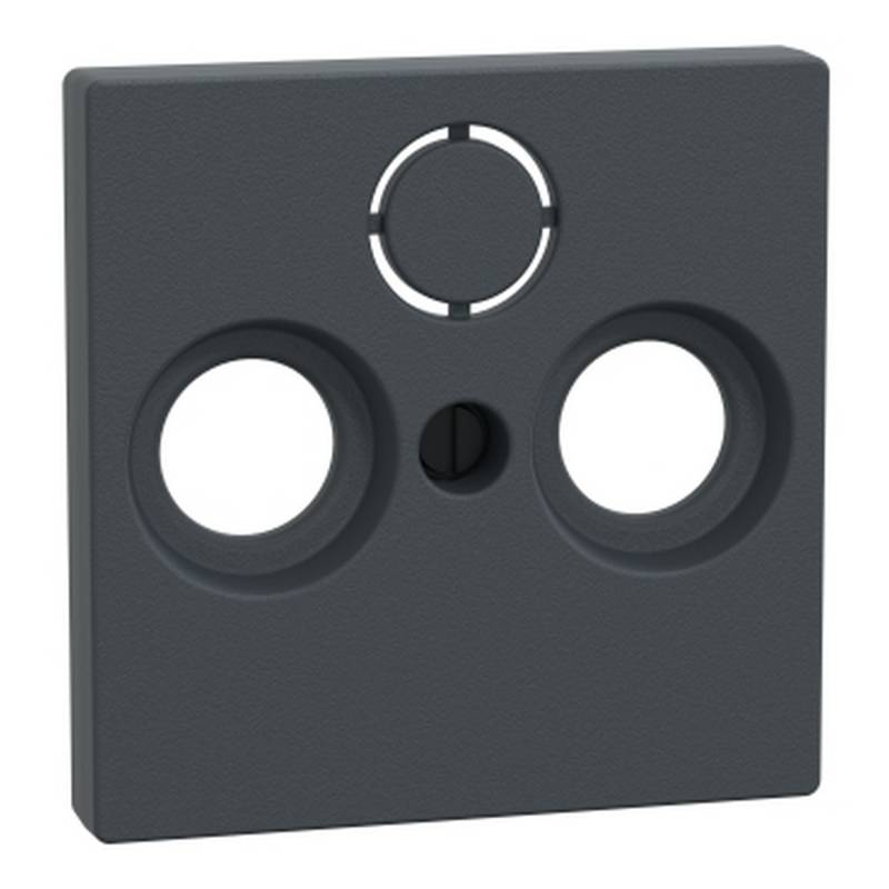Merten Abdeckung 'System M' für Antennensteckdose anthrazit matt 5,4 x 5,4 cm von Merten