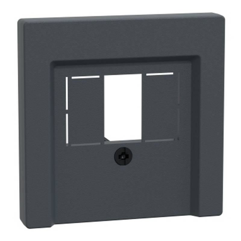 Merten Abdeckung 'System M' für TAE/Audio/USB anthrazit matt 5,4 x 5,4 cm von Merten