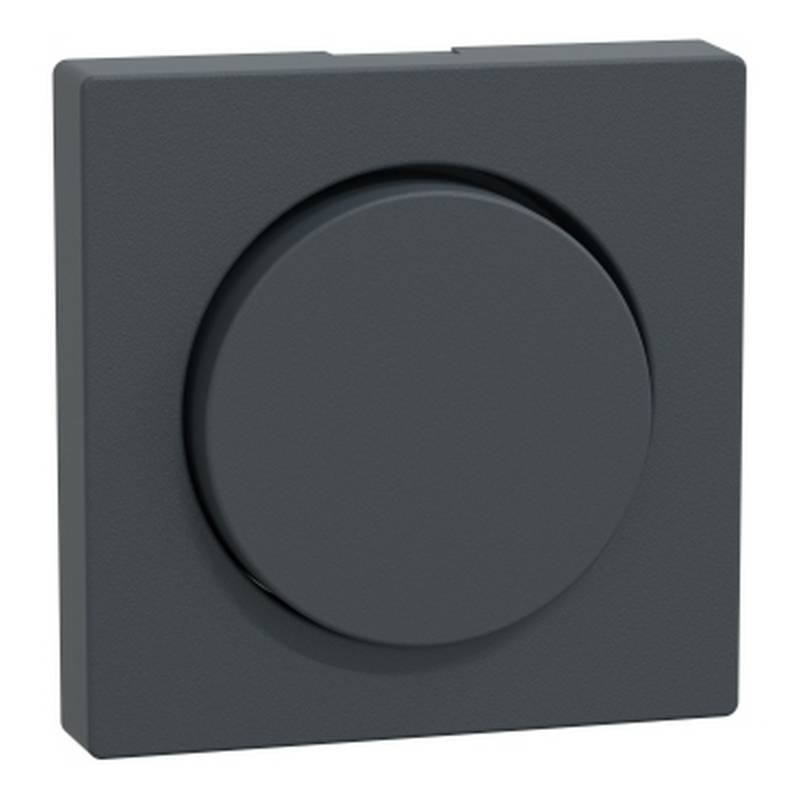 Merten Abdeckung 'System M' mit Drehknopf anthrazit matt 5,4 x 5,4 cm von Merten