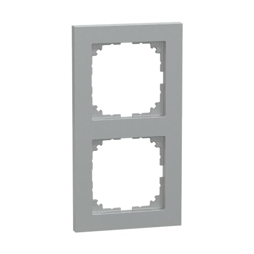 Merten M-Pure Rahmen 2-fach für Steckosen und Schalter, Aluminium, MEG4020-3660 von Schneider Electric