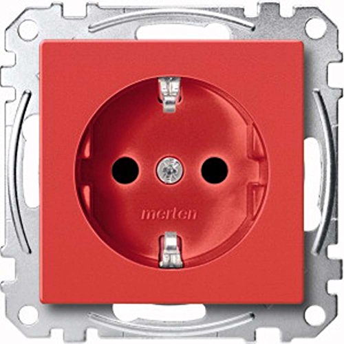 Merten MEG2300-0306 SCHUKO-Steckdosen für Sonderstromkreise, BRS, Steckklemmen, rubinrot, System M von Merten