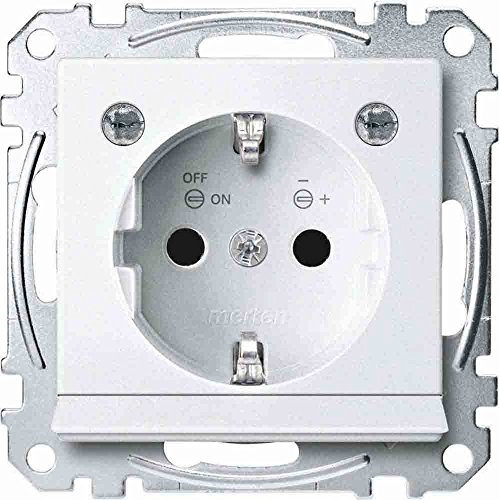 Merten MEG2304-0419 SCHUKO-Steckdose m. Lichtausl. u. LED-Bel.-Modul, BRS, StK, polarws., Sys. M von Merten