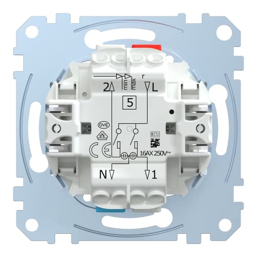 Schneider Electric Merten MEG3605-0000 Serien-Kontrollschalter-Einsatz, 1-polig, 16 AX, AC 250 V, Steckklemmen, Unterputz zum Einbau von Schalter und Steckdosen von Schneider Electric