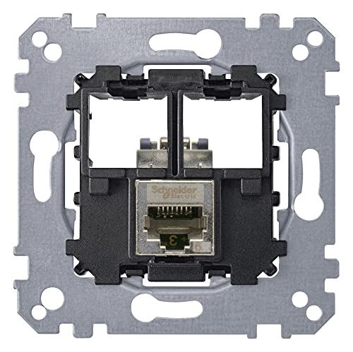 Merten MEG4576-0021 Tragplatte 1fach mit Anschlußmodul Schneider Electric - Actassi RJ45 Cat6A STP von Merten