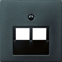 Zentralplatte uae/iae 2-fach anthrazit mit System m 298014 Schraubbef - Merten von Merten