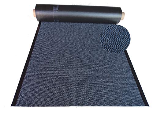 Mertex Schmutzfangläufer Meterware 120 cm blau-schwarz meliert - ohne Rand an den Schnittkanten (120 x 160 cm, blau) von Mertex