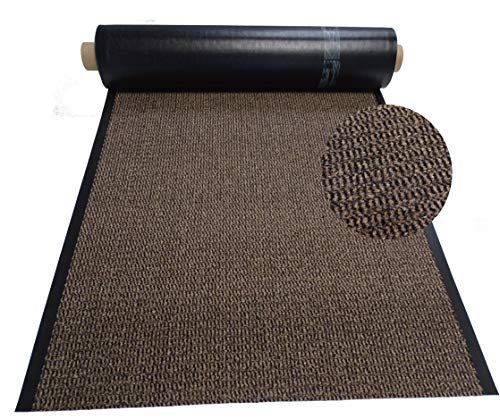 Mertex Schmutzfangläufer Meterware 120 cm braun-schwarz meliert - ohne Rand an den Schnittkanten (120 x 240 cm, braun) von Mertex