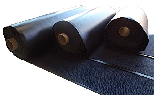 Mertex schöner Flacher Schmutzfangläufer Meterware 120 cm blau-schwarz meliert (120 x 180 cm, Schnittkante ohne Rand) von Mertex