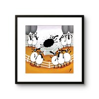 Skurriles Schaf Kunstdruck | Lustige, Schrullige Limitierte Auflage Von Mervyn Tay von MervsOriginals