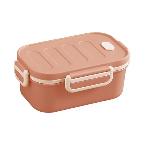 MerwDeeyt Kleine Brotdose Erwachsene Lunchbox mit Fächern, 1000ML Brotzeitbox Auslaufsicher Lunch Box Adult Brotbüchse für Männer Frauen, 2-Schicht Frühstücksbox Vesperdose Bento Box (Rosa) von MerwDeeyt