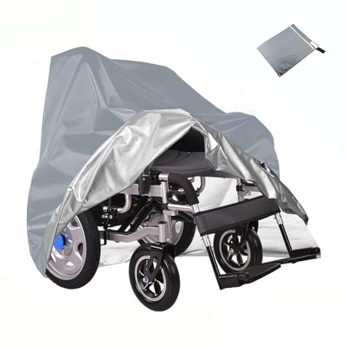 Rollstuhl Schutzhülle Wasserdichte Abdeckung für Mobilitätsroller, 210D Oxford Winddichte Rollstuhlabdeckung Regensichere Staubdichte Abdeckung für Den Innen und Außenbereich, 100x75x100cm (Grau) Rollstuhl Schutzhülle Wasserdichte Abdeckung für Mobilitätsroller, 210D Oxford Winddichte Rollstuhlabdeckung Regensichere Staubdichte Abdeckung für Den Innen und Außenbereich, 100x75x100cm (Grau) von MerwDeeyt