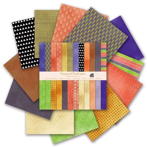 Scrapbook Papier Buntes Scrapbook Bastelpapier, 30,5x30,5 cm Scrapbooking Papier Doppelseitiges Muster Dekorpapier, 24 Blat Motivpapier für Journal Scrapbooking von MerwDeeyt