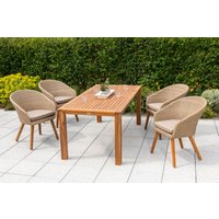 Arrone Set 5tlg. Ausziehtisch von Merxx
