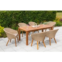Arrone Set 7tlg. Tisch 185x90 cm von Merxx
