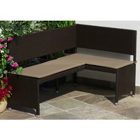 MERXX Eckbank, Kunststoff, 3-Sitzer, BxHxT: 100 x 91 x 148 cm - braun von Merxx