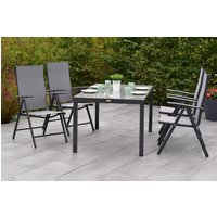 MERXX Garten-Essgruppe ""Amalfi"", (Set, 5 tlg., 5-fach verstellbare Rückenlehne), Tisch: LxB: 150x90 cm von Merxx