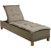 MERXX Gartenliege »Toskana«, Aluminium/Akazienholz, inkl. Auflage - braun von Merxx