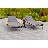 MERXX Gartenliegen-Set »Paxos«, 3-tlg., Akazie/Aluminium, grau MERXX Gartenliegen-Set »Paxos«, 3-tlg., Akazie/Aluminium, grau von Merxx