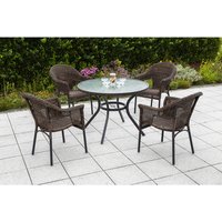 MERXX Gartenmöbelset »Ravenna«, 4 Sitzplätze, Aluminium/Kunststoff - grau von Merxx