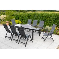 MERXX Gartenmöbelset »Taviano«, 8 Sitzplätze, Aluminium/Textil - grau von Merxx