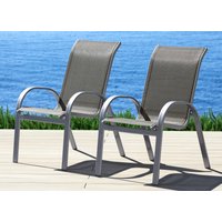 MERXX Gartenstuhl "Amalfi", (Set), 2 St., 2er Set, Alu/Textil, stapelbar von Merxx
