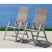 MERXX Gartenstuhl "Amalfi", (Set), 2 St., 2er Set, Alu/Textil, verstellbar von Merxx