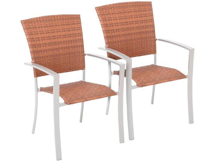 MERXX Gartenstuhl Savonna (Set, 2 St), 2er Set, Polyrattan, stapelbar, 2er Set, braun von Merxx