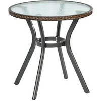 MERXX Gartentisch »Ravenna«, BxHxT: 72 x 73 x 72 cm, Tischplatte: Sicherheitsglas - braun von Merxx