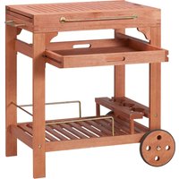 MERXX Servierwagen "Multifunktion", Eukalyptusholz, 70-140x50 cm, ausziehbar von Merxx