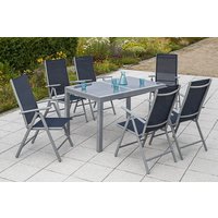 Merxx 7tlg. Amalfi Klappsessel Set, marineblau von Merxx