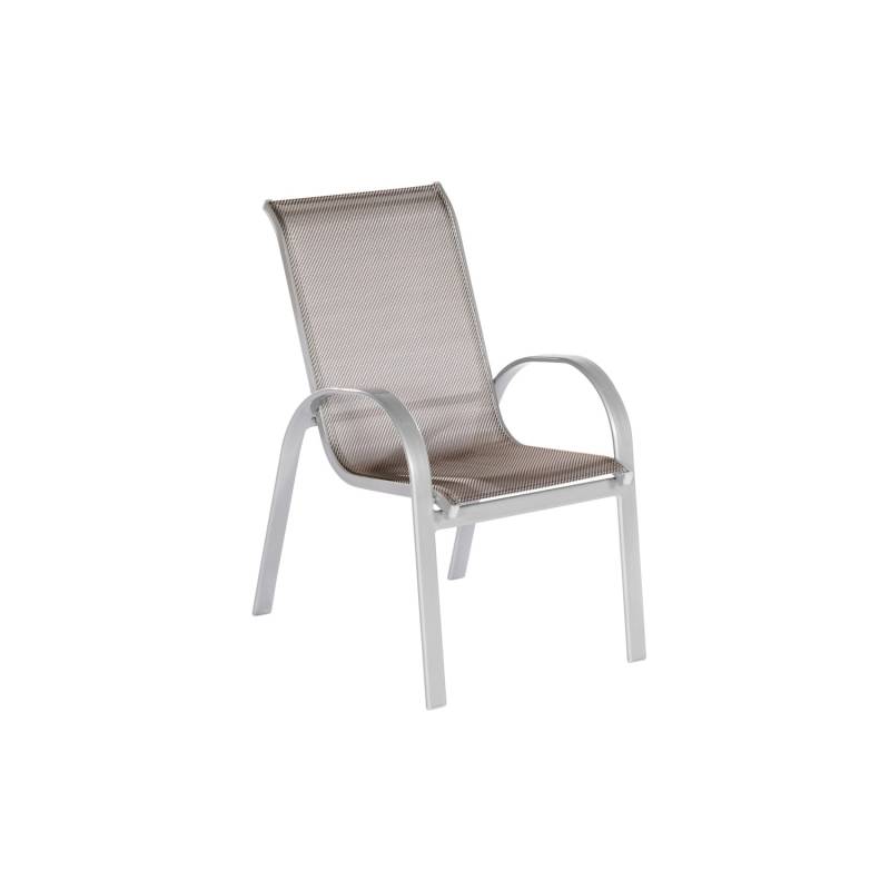 Merxx Amalfi Set 5 -tlg. 4 Stapelsessel Gartentisch 150 x 90 cm Diamantbraun von Merxx