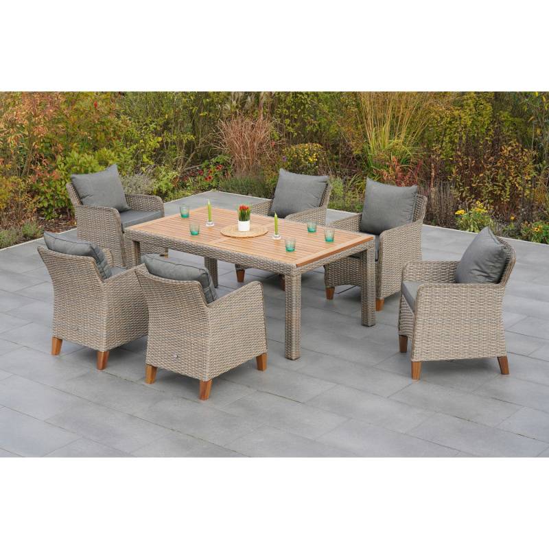 Merxx Avellino Set 7-tlg. Gartentisch 180 x 100 cm Merxx Avellino Set 7-tlg. Gartentisch 180 x 100 cm von Merxx