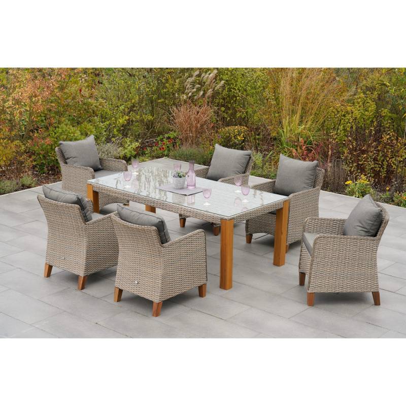 Merxx Avellino Set 7-tlg. Gartentisch 200 x 100 cm Merxx Avellino Set 7-tlg. Gartentisch 200 x 100 cm von Merxx