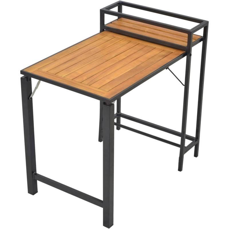 Merxx Klapptisch Santorin Rechteckig Natur-Grau 60 cm x 91 cm von Merxx