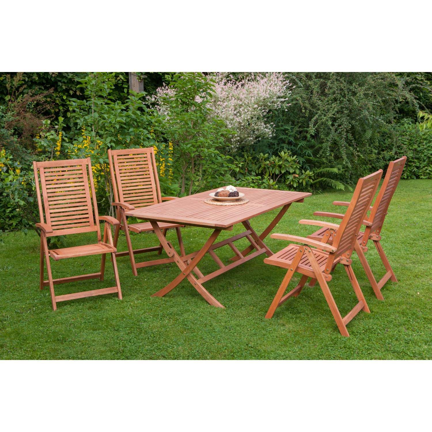 Merxx Codroba Set 5-tlg. 4 Klappsessel Klapptisch 160 x 90 cm Merxx Codroba Set 5-tlg. 4 Klappsessel Klapptisch 160 x 90 cm von Merxx