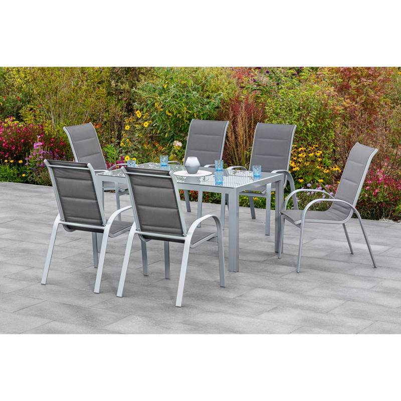 Merxx Gartenmöbel-Set Amalfi di Lusso 7-teilig 150 cm x 90 cm Anthrazit von Merxx