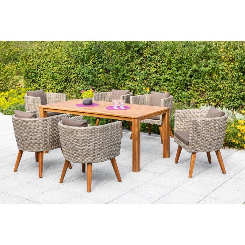 Merxx Gartenmöbel-Set Imperia 7-teilig 185 cm x 90 cm von Merxx