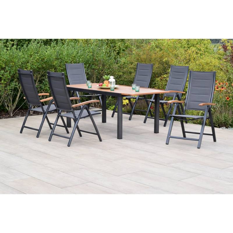 Merxx Gartenmöbelset Paxos 7tlg. inkl. Klappsessel u. Ausziehtisch Merxx Gartenmöbelset Paxos 7tlg. inkl. Klappsessel u. Ausziehtisch von Merxx