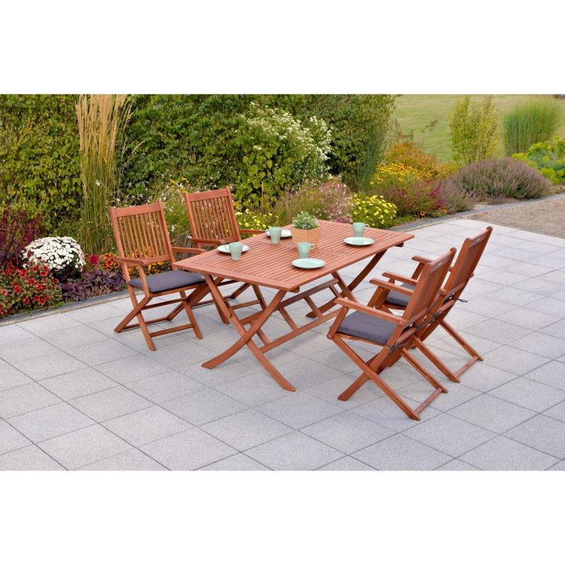 Merxx Gartenmöbelset Rio 9tlg. inkl. Klappsessel , Klapptisch u. Auflagen Merxx Gartenmöbelset Rio 9tlg. inkl. Klappsessel , Klapptisch u. Auflagen von Merxx