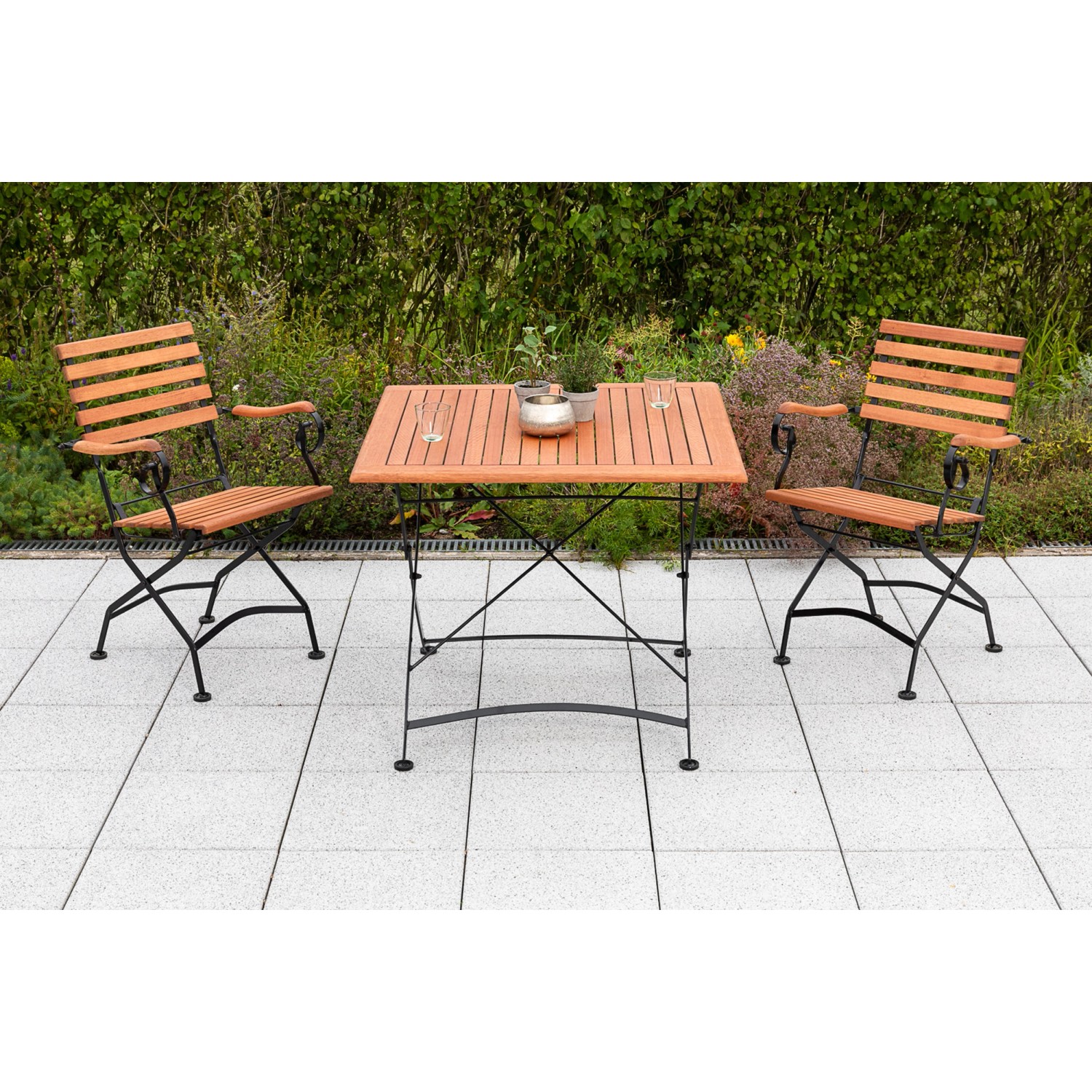 Merxx Gartenmöbelset Schlossgarten 3tlg. inkl. Klappsessel, Klapptisch 90x90 cm Merxx Gartenmöbelset Schlossgarten 3tlg. inkl. Klappsessel, Klapptisch 90x90 cm von Merxx