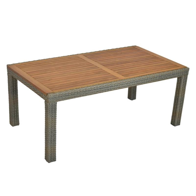 Merxx Gartentisch 100 x 180 cm Akazie Kunststoffgeflecht von Merxx