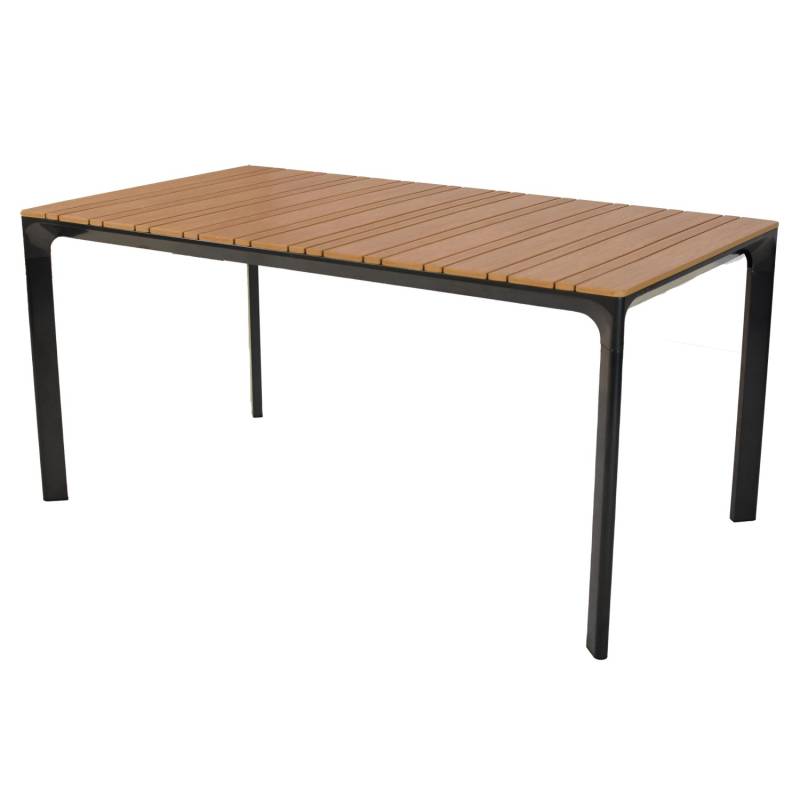 Merxx Gartentisch 156 x 90 cm Tischplatte in Holzoptik von Merxx