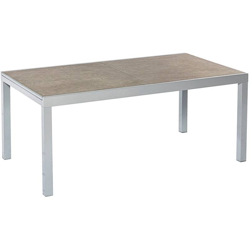 Merxx Gartentisch Rechteckig ausziehbar Silber 180 cm x 100 cm von Merxx