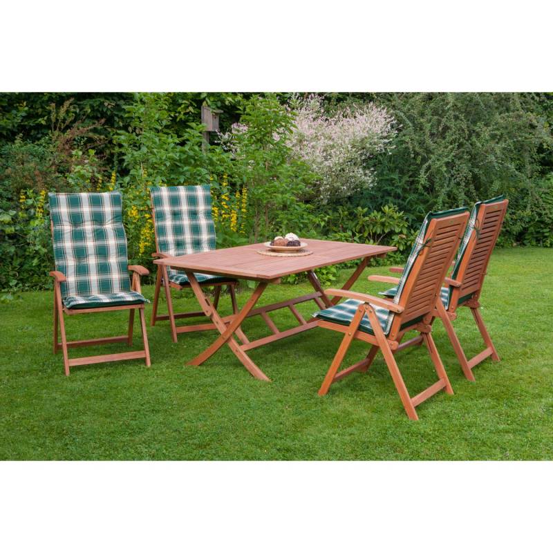 Merxx La Plata Gartenmöbel-Set 9-tlg. 4 Klappsessel inkl. Auflagen Klapptisch Merxx La Plata Gartenmöbel-Set 9-tlg. 4 Klappsessel inkl. Auflagen Klapptisch von Merxx
