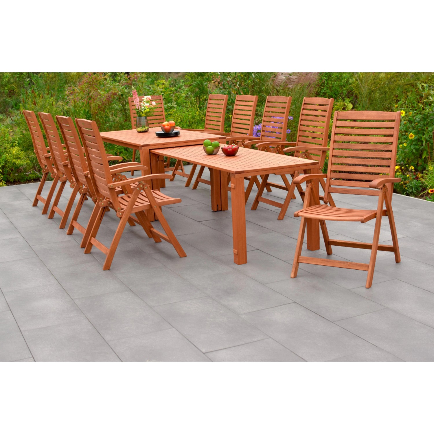 Merxx La Plata Set 11-tlg. 10 Klappsessel Flex-Gartentisch Ausziehbar Merxx La Plata Set 11-tlg. 10 Klappsessel Flex-Gartentisch Ausziehbar von Merxx