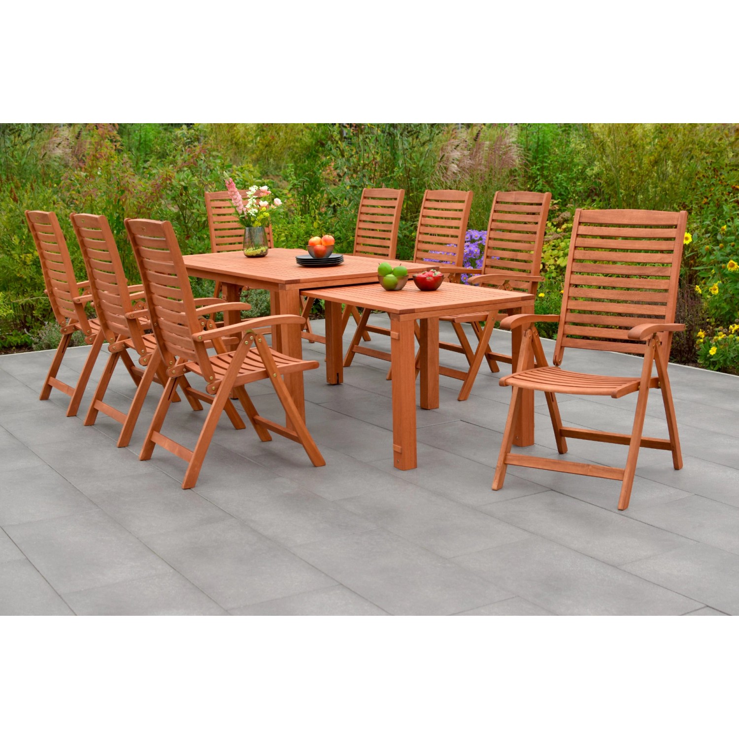 Merxx La Plata Set 9-tlg. 8 Klappsessel Flex-Gartentisch Ausziehbar Merxx La Plata Set 9-tlg. 8 Klappsessel Flex-Gartentisch Ausziehbar von Merxx