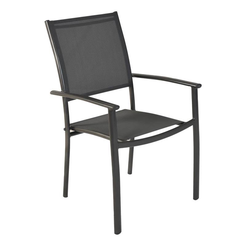 Merxx Milano Gartensessel stapelbar Graphit-Grau 2er-Set von Merxx